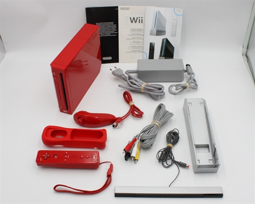 Nintendo Wii Konsol - Rød - RVL-001 - SNR LEH700373817 (B Grade) (Genbrug)